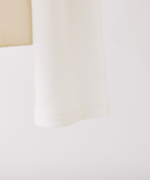 one after another NICE CLAUP(ワンアフターアナザーナイスクラップ)の「ドッキングトップス(Tシャツ/カットソー・レディース・オフホワイト/ネイビー/ブラック/サックスブルー・FREE)」の13枚目の写真