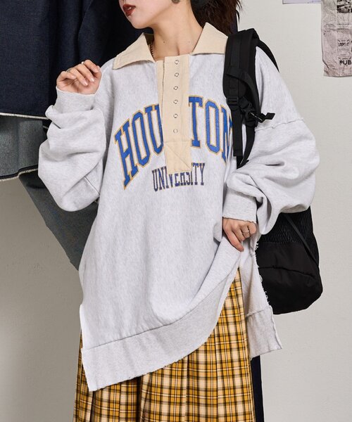 セール】【etsinta】リメイクスウェットポロ（Tシャツ