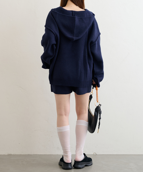 U by SPICK&SPAN(ユーバイスピックアンドスパン)の「ニットショートパンツ(その他パンツ・レディース・アイボリー/ネイビー・FREE)」の15枚目の写真