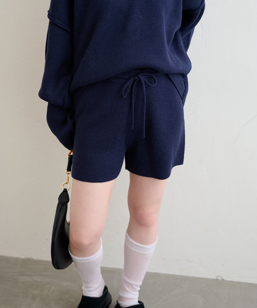 U by SPICK&SPAN(ユーバイスピックアンドスパン)の「ニットショートパンツ(その他パンツ・レディース・アイボリー/ネイビー・FREE)」の16枚目の写真