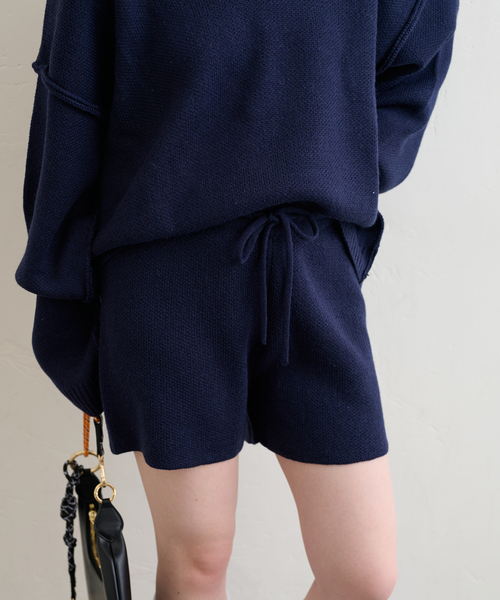 U by SPICK&SPAN(ユーバイスピックアンドスパン)の「ニットショートパンツ(その他パンツ・レディース・アイボリー/ネイビー・FREE)」の17枚目の写真