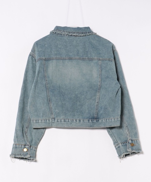 WEGO（ウィゴー）の「WEGO/フリンジラインショートデニムジャケット（デニムジャケット・レディース・ブルー・MEDIUM/LARGE）」の13枚目の写真