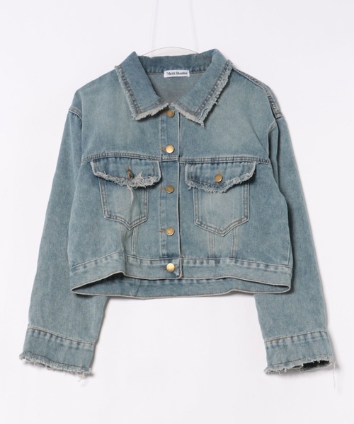 WEGO（ウィゴー）の「WEGO/フリンジラインショートデニムジャケット（デニムジャケット・レディース・ブルー・MEDIUM/LARGE）」の12枚目の写真