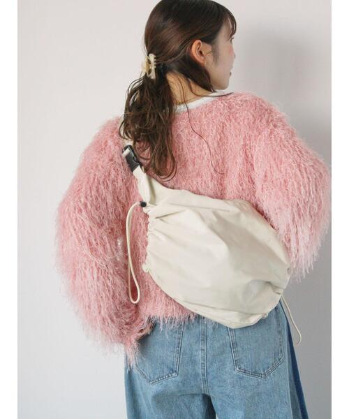 ehka sopo（エヘカソポ）の「シャギークルーカーディガン（カーディガン/ボレロ・レディース・キナリ/イエロー/ピンク/サックスブルー・F）」の8枚目の写真