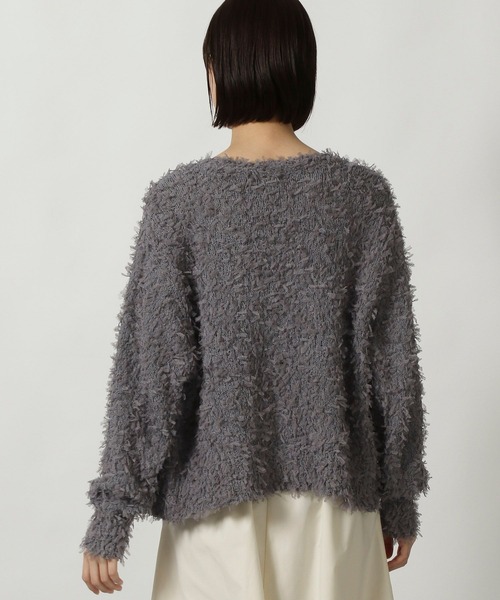 LAKOLE（ラコレ）の「チュールヤーンニットカーディガン / 322599（カーディガン/ボレロ・レディース・イエロー/グレー/アイボリー・FREE）」の9枚目の写真