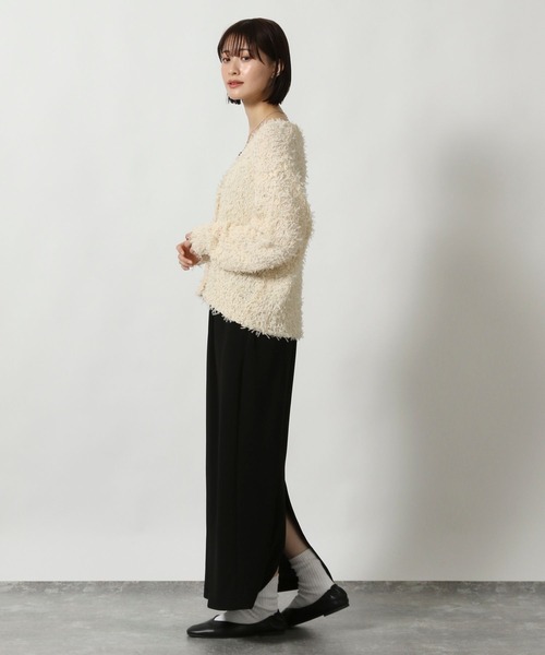 LAKOLE（ラコレ）の「チュールヤーンニットカーディガン / 322599（カーディガン/ボレロ・レディース・イエロー/グレー/アイボリー・FREE）」の11枚目の写真