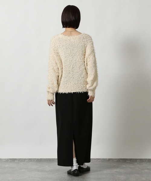 LAKOLE（ラコレ）の「チュールヤーンニットカーディガン / 322599（カーディガン/ボレロ・レディース・イエロー/グレー/アイボリー・FREE）」の12枚目の写真