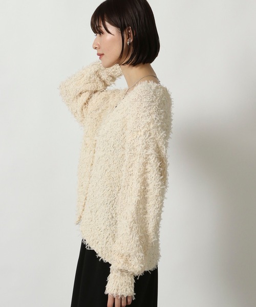 LAKOLE（ラコレ）の「チュールヤーンニットカーディガン / 322599（カーディガン/ボレロ・レディース・イエロー/グレー/アイボリー・FREE）」の15枚目の写真