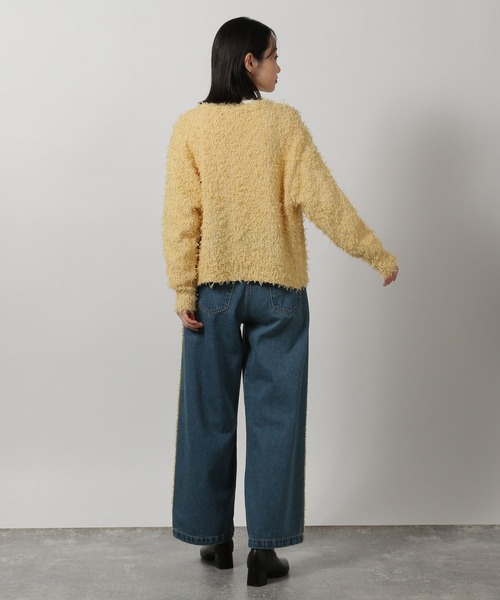 LAKOLE（ラコレ）の「チュールヤーンニットカーディガン / 322599（カーディガン/ボレロ・レディース・イエロー/グレー/アイボリー・FREE）」の19枚目の写真