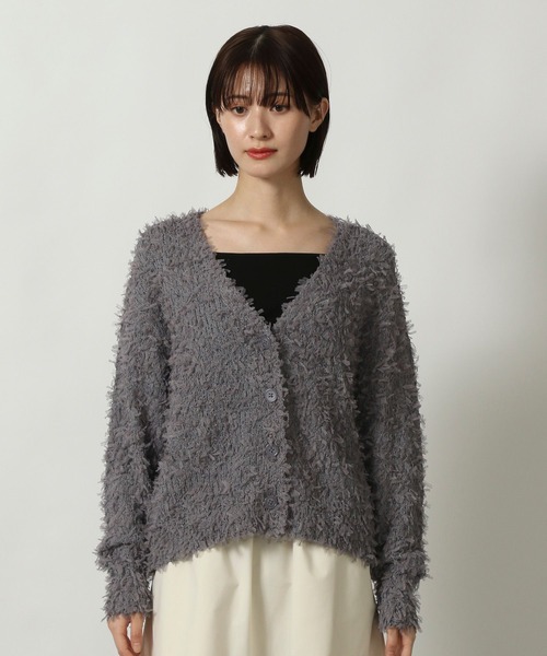 LAKOLE（ラコレ）の「チュールヤーンニットカーディガン / 322599（カーディガン/ボレロ・レディース・イエロー/グレー/アイボリー・FREE）」の22枚目の写真