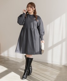 CLETTE（クレット）の「ブローチ付きニットミニワンピース（ワンピース）」