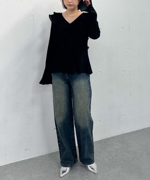 archives（アルシーヴ）の「花柄アソートラッフルフリルミドルブラウス（シャツ/ブラウス・レディース・ブルー/オフホワイト/ブラック/アイボリー・MEDIUM）」の22枚目の写真