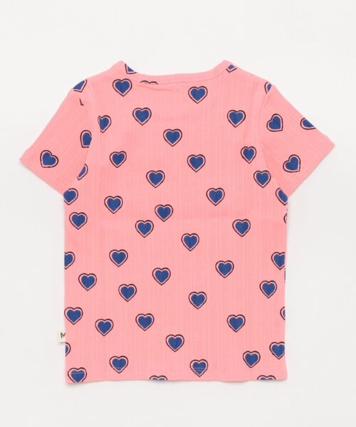 Mini Rodini（ミニロディーニ）の「mini rodini / ハート柄Tシャツ（Tシャツ/カットソー・キッズ・ピンク・92/98/104/110/116/122/80/86）」の2枚目の写真
