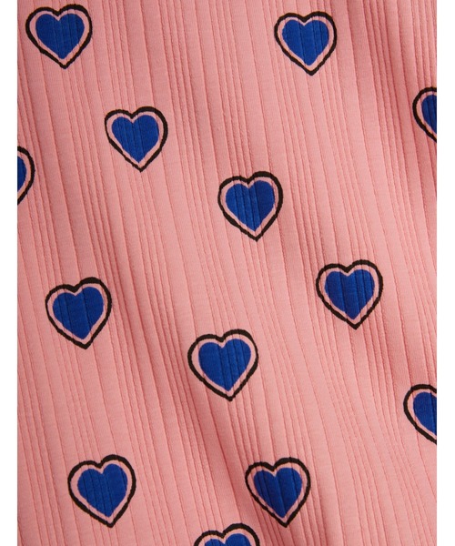 Mini Rodini（ミニロディーニ）の「mini rodini / ハート柄Tシャツ（Tシャツ/カットソー・キッズ・ピンク・92/98/104/110/116/122/80/86）」の5枚目の写真