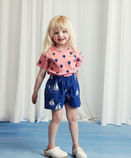 Mini Rodini（ミニロディーニ）の「mini rodini / ハート柄Tシャツ（Tシャツ/カットソー・キッズ・ピンク・92/98/104/110/116/122/80/86）」の7枚目の写真