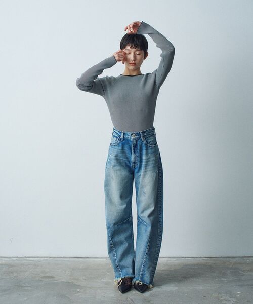 CODE A（コードエー）の「hole sleeve knit（ニット/セーター・レディース・ホワイト/ブラック系2/ブラック・00）」の6枚目の写真