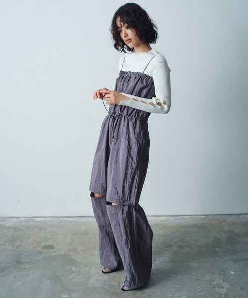 CODE A（コードエー）の「hole sleeve knit（ニット/セーター・レディース・ホワイト/ブラック系2/ブラック・00）」の10枚目の写真