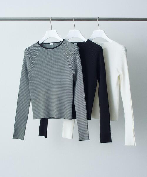 CODE A（コードエー）の「hole sleeve knit（ニット/セーター・レディース・ホワイト/ブラック系2/ブラック・00）」の19枚目の写真