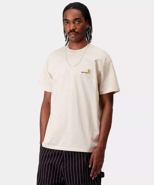Carhartt(カーハート)の「Carhartt WIP/カーハートダブリューアイピー S/S AMERICAN SCRIPT T-SHIRT 半袖Tシャツ ワンポイント I029956(Tシャツ/カットソー・メンズ・ヘザーグレー/グリーン/ホワイト/ブラック/ナチュラル/ベージュ/ブラウン/ブルー・XL/L/S/M)」の6枚目の写真