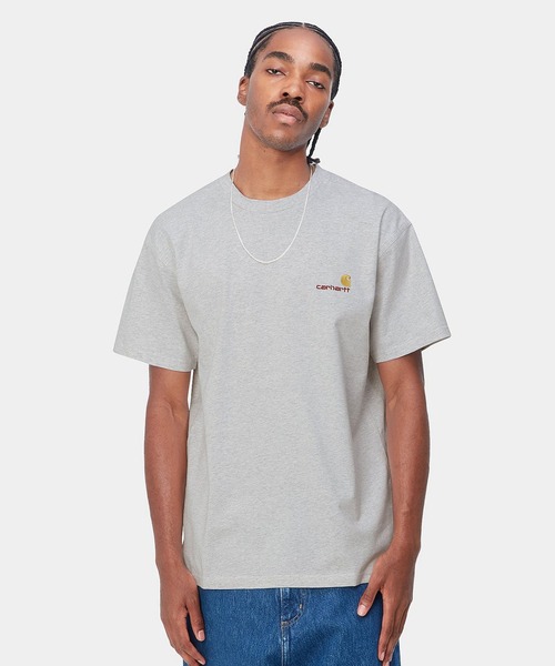 Carhartt(カーハート)の「Carhartt WIP/カーハートダブリューアイピー S/S AMERICAN SCRIPT T-SHIRT 半袖Tシャツ ワンポイント I029956(Tシャツ/カットソー・メンズ・ヘザーグレー/グリーン/ホワイト/ブラック/ナチュラル/ベージュ/ブラウン/ブルー・XL/L/S/M)」の3枚目の写真