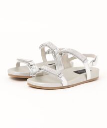 セール】2連パールバックルプラットフォームサンダル（サンダル