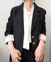styiro（スタイロ）の「折り返し袖テーラードジャケット ハレの日 フォーマルスーツ その後オフィス 通勤（スーツジャケット）」