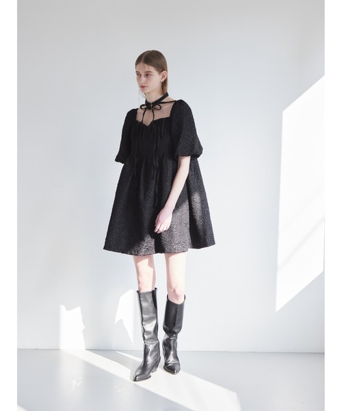 超爆安 embossed Rose mini loin dress（ワンピース）｜etre ワンピース