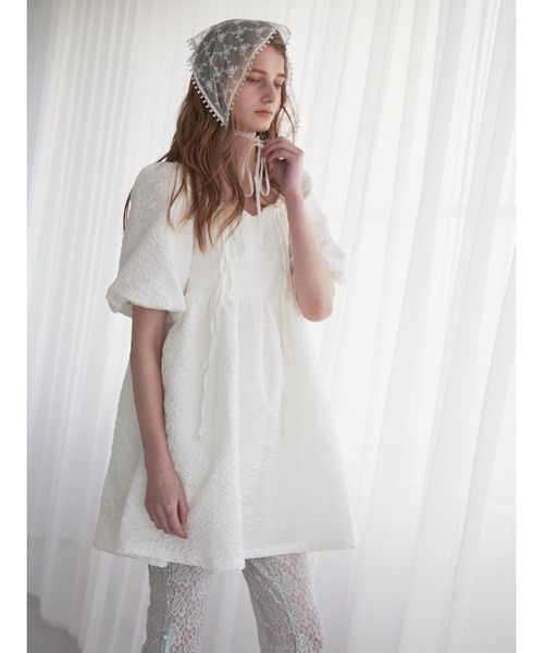 【etre loin】Rose embossed mini dress Rose embossed mini dress（ワンピース）｜etre loin