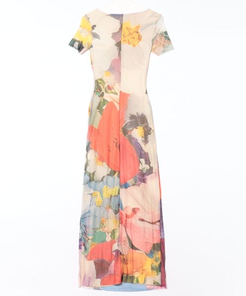 Desigual エアリー シフォン 花柄 ボタニカル ワンピース 花柄シフォンワンピース＊Z155 | cherie ange