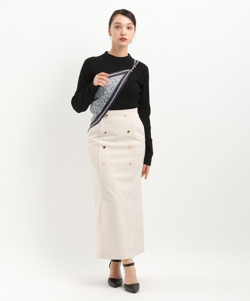 Andemiu（アンデミュウ）の「スカーフツキプチハイニット326043（ニット/セーター・レディース・オフホワイト/ブラック/モカ/コーラル・FREE）」の16枚目の写真