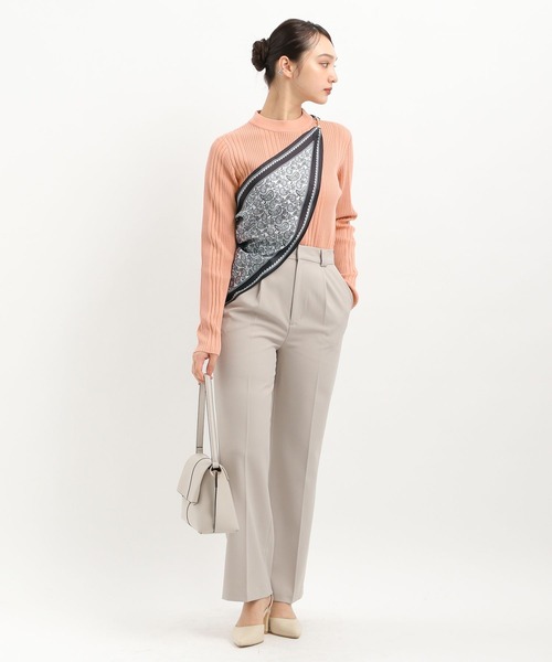 Andemiu（アンデミュウ）の「スカーフツキプチハイニット326043（ニット/セーター・レディース・オフホワイト/ブラック/モカ/コーラル・FREE）」の15枚目の写真