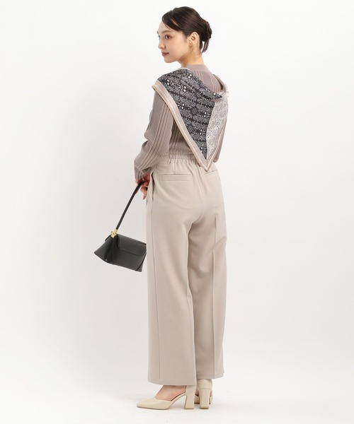 Andemiu（アンデミュウ）の「スカーフツキプチハイニット326043（ニット/セーター・レディース・オフホワイト/ブラック/モカ/コーラル・FREE）」の13枚目の写真