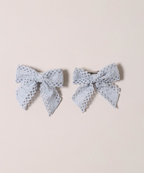 WEGO（ウィゴー）の「《2点セット》レースリボンピン（ヘアピン・レディース・ブルー/アイボリー・FREE）」の6枚目の写真