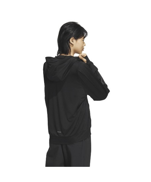 adidas（アディダス）の「アディダス adidas UVニット フルジップフーディー（その他アウター・レディース・ブラック/ベビーピンク/ペールイエロー・S/M/L/XL）」の7枚目の写真