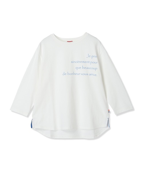 Petit Honfleur(プチオンフルール)の「2025春夏【接触冷感・UVカット】オーガニックコットンロゴTシャツ(Tシャツ/カットソー・レディース・ネイビー/ホワイト/グリーン・M/L)」の21枚目の写真