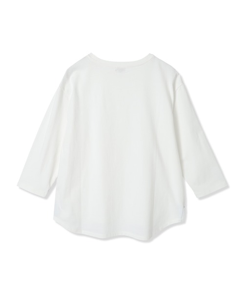 Petit Honfleur(プチオンフルール)の「2025春夏【接触冷感・UVカット】オーガニックコットンロゴTシャツ(Tシャツ/カットソー・レディース・ネイビー/ホワイト/グリーン・M/L)」の20枚目の写真