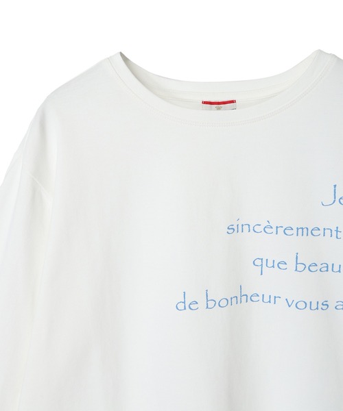 Petit Honfleur(プチオンフルール)の「2025春夏【接触冷感・UVカット】オーガニックコットンロゴTシャツ(Tシャツ/カットソー・レディース・ネイビー/ホワイト/グリーン・M/L)」の19枚目の写真