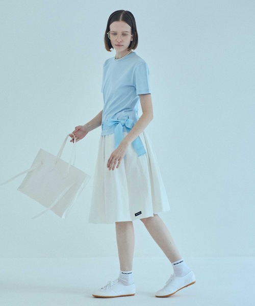 SEA(シー)の「キャンバス パロディー レッスンバッグ(トートバッグ・レディース・ホワイト/ブラック・ONE SIZE)」の6枚目の写真