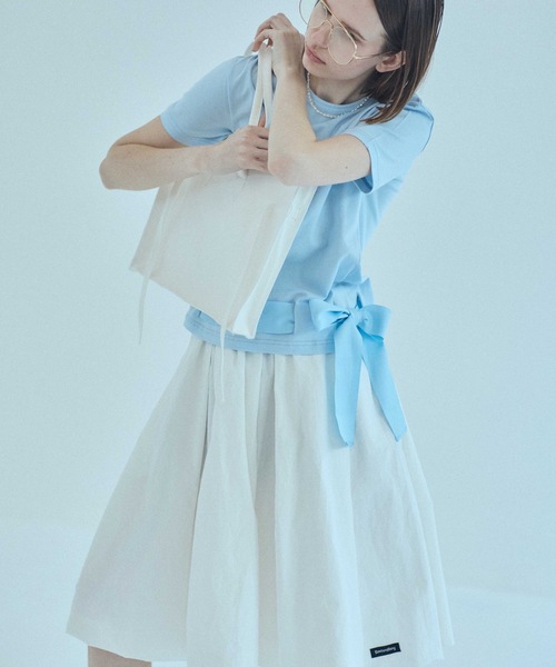 SEA(シー)の「キャンバス パロディー レッスンバッグ(トートバッグ・レディース・ホワイト/ブラック・ONE SIZE)」の7枚目の写真