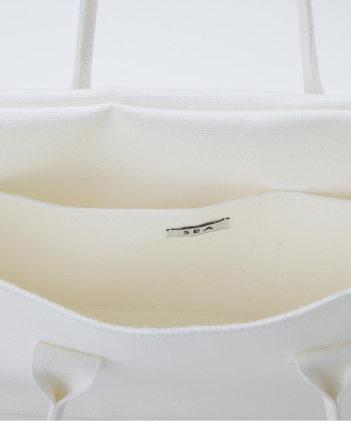 SEA(シー)の「キャンバス パロディー レッスンバッグ(トートバッグ・レディース・ホワイト/ブラック・ONE SIZE)」の14枚目の写真