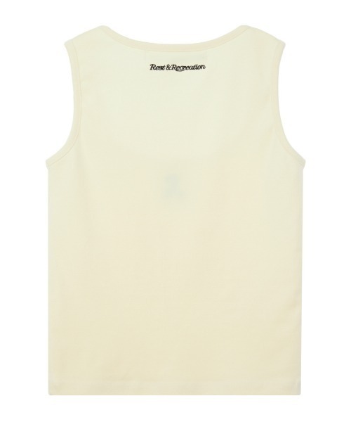 Rest&Recreation（レストアンドレクリエーション）の「Rest&Recreation/レストアンドレクリエーション WIDE U-NECK TANK TOP Uネックタンクトップ（タンクトップ・レディース・クリーム/カーキ/ブラック/ピンク/ブラウン・FREE）」の12枚目の写真