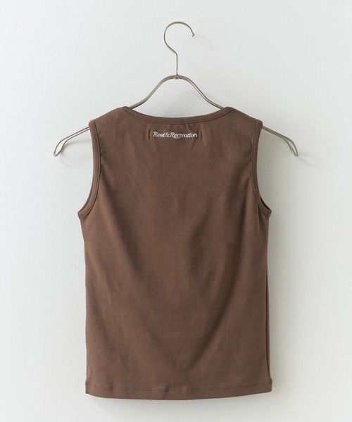 【Rest & Recreation】 WIDE U-NECK TANK TOP ☆大人気☆ WIDE U-NECK TANK TOP - BLACK - rest and recreation