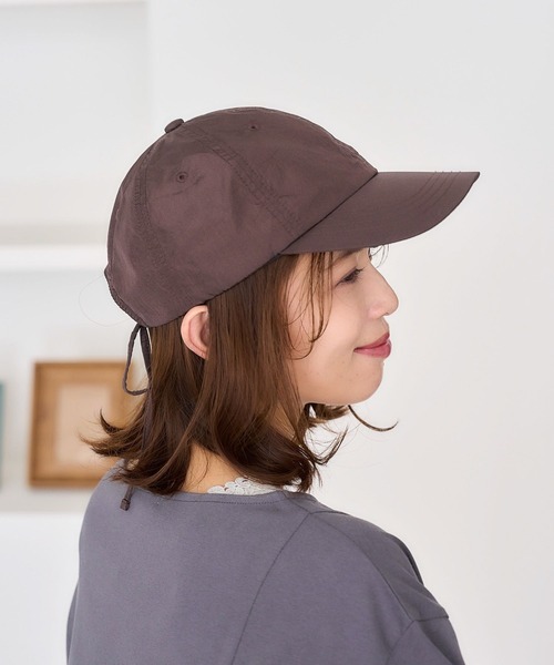 studio CLIP（スタディオクリップ）の「【抗菌防臭】シャイニーリボンキャップ（キャップ・レディース・ベージュ/グレー/ブラウン・FREE）」の2枚目の写真
