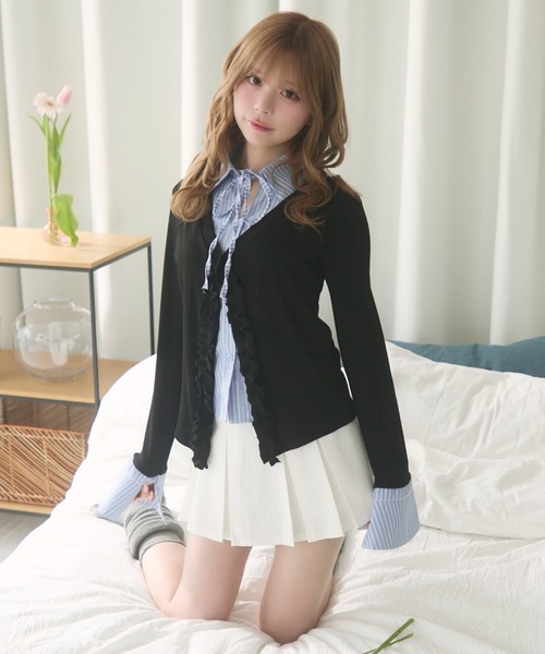 TITTY&CO.(ティティーアンドコー)の「クラシカルプリーツスカート(スカート・レディース・グレー/ブラック/ホワイト・MEDIUM/SMALL)」の14枚目の写真