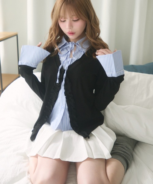 TITTY&CO.(ティティーアンドコー)の「クラシカルプリーツスカート(スカート・レディース・グレー/ブラック/ホワイト・MEDIUM/SMALL)」の12枚目の写真