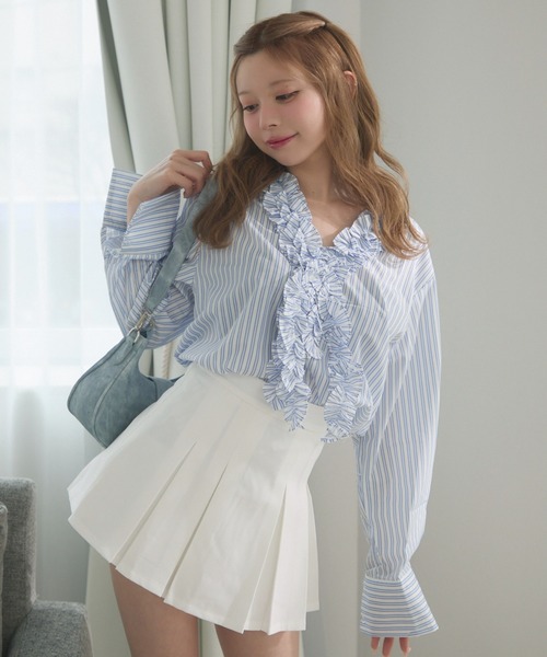 TITTY&CO.(ティティーアンドコー)の「クラシカルプリーツスカート(スカート・レディース・グレー/ブラック/ホワイト・MEDIUM/SMALL)」の20枚目の写真