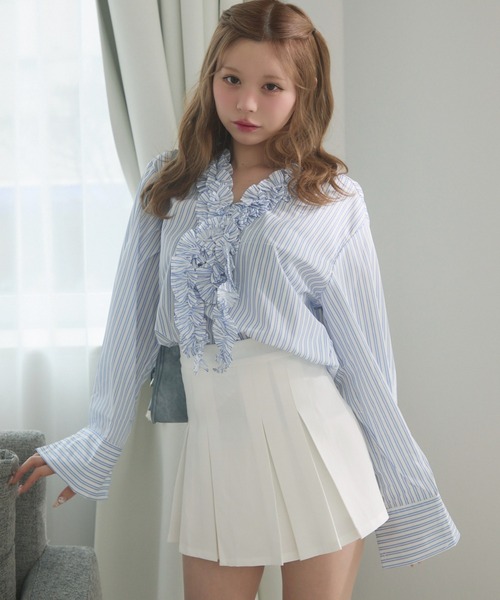 TITTY&CO.(ティティーアンドコー)の「クラシカルプリーツスカート(スカート・レディース・グレー/ブラック/ホワイト・MEDIUM/SMALL)」の19枚目の写真