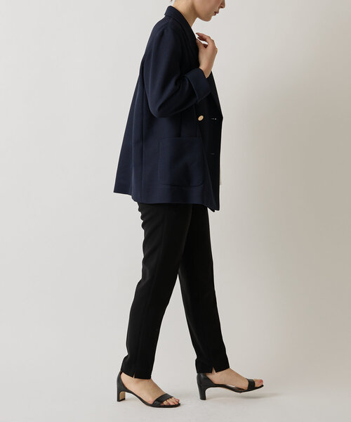 LIVETART（リヴェタート）の「《LIVETART》ボンディングメッシュジャケット（テーラードジャケット・レディース・ネイビー・FREE）」の7枚目の写真