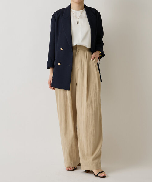 LIVETART（リヴェタート）の「《LIVETART》ボンディングメッシュジャケット（テーラードジャケット・レディース・ネイビー・FREE）」の14枚目の写真