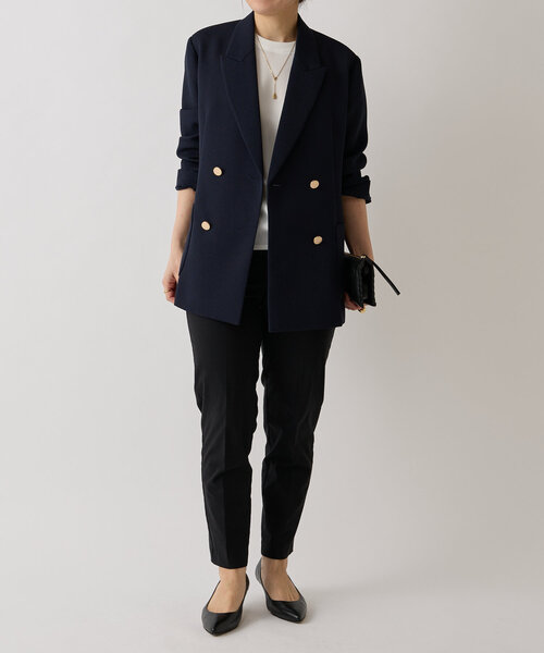 LIVETART（リヴェタート）の「《LIVETART》ボンディングメッシュジャケット（テーラードジャケット・レディース・ネイビー・FREE）」の17枚目の写真